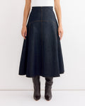 La Jupe Triangle De-Nimes Skirt in Dark Navy