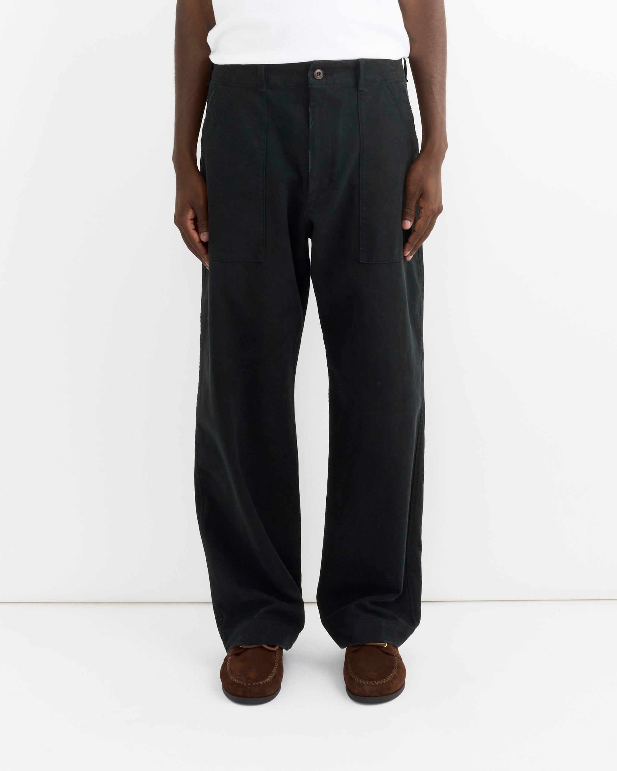 Toyon Pant in French Cotton Twill Black