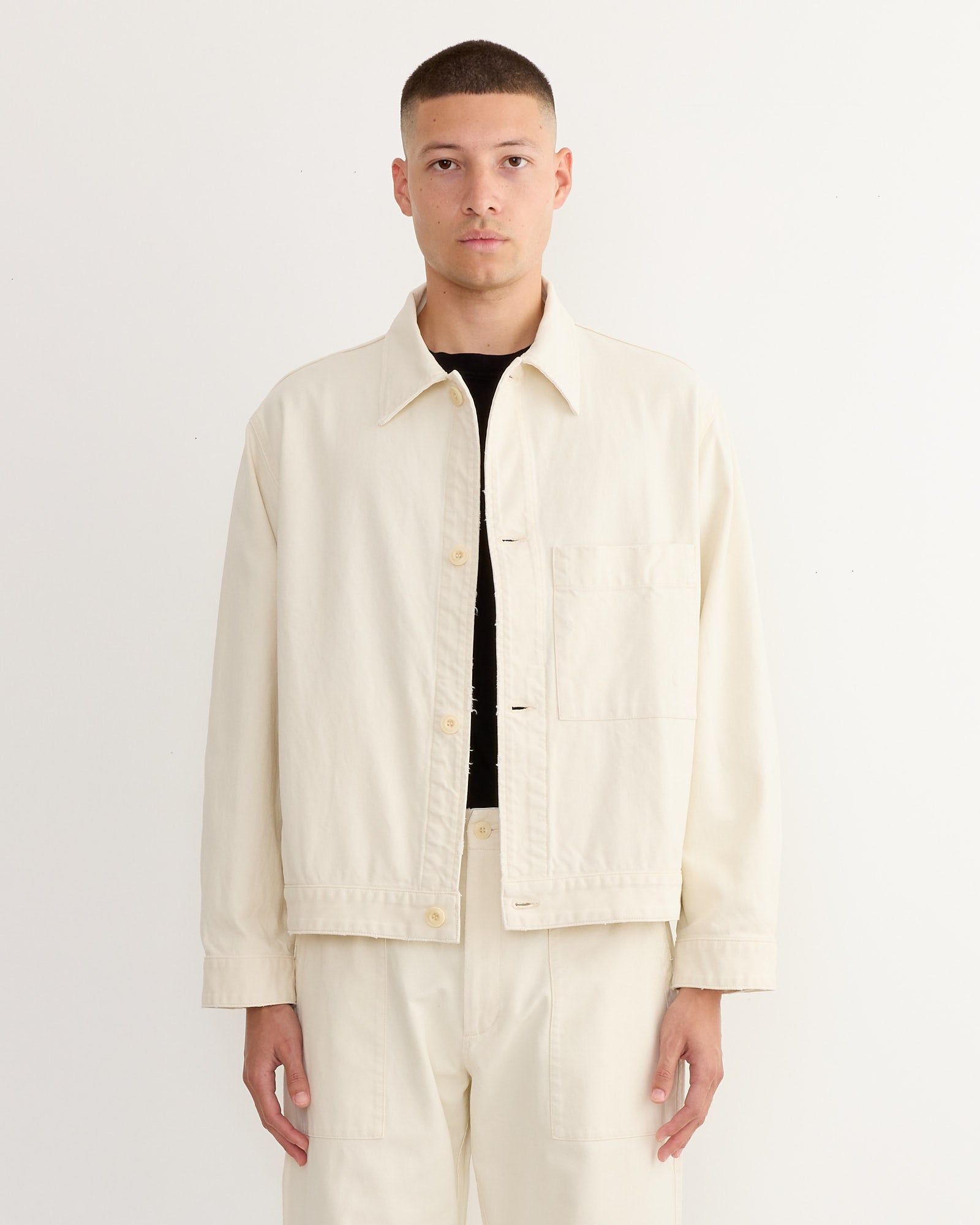Lang Jacket in French Cotton Twill Cream