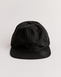 Velcro Back Cap in French Cotton Twill Black