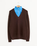 V Neck Cardigan in Brown