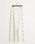 Nylon Snap Pull On Jogger in White
