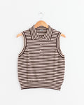 Pola Vest in Sand Brown