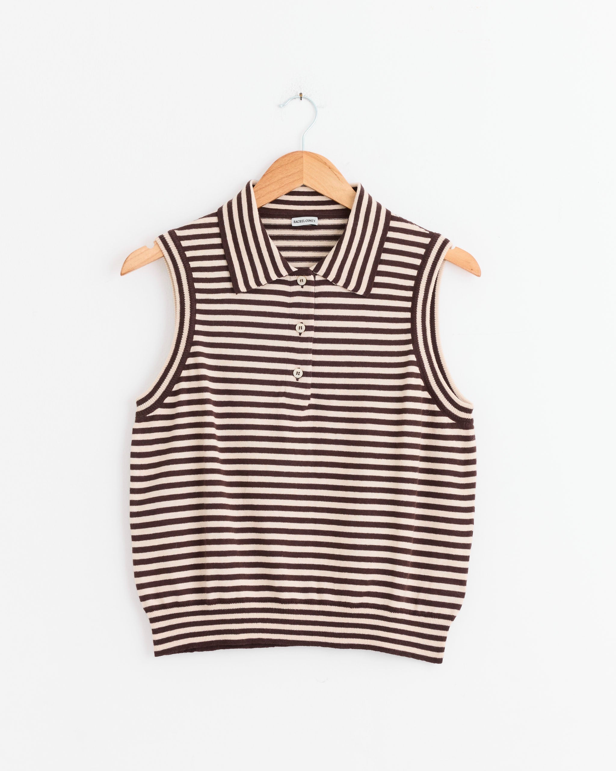 Pola Vest in Sand Brown