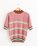 Safe T-Knit in Orange Lilac Denim