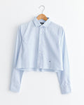 Cropped Shirt in Chambray