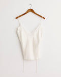 Lace Silk Camisole in Cream