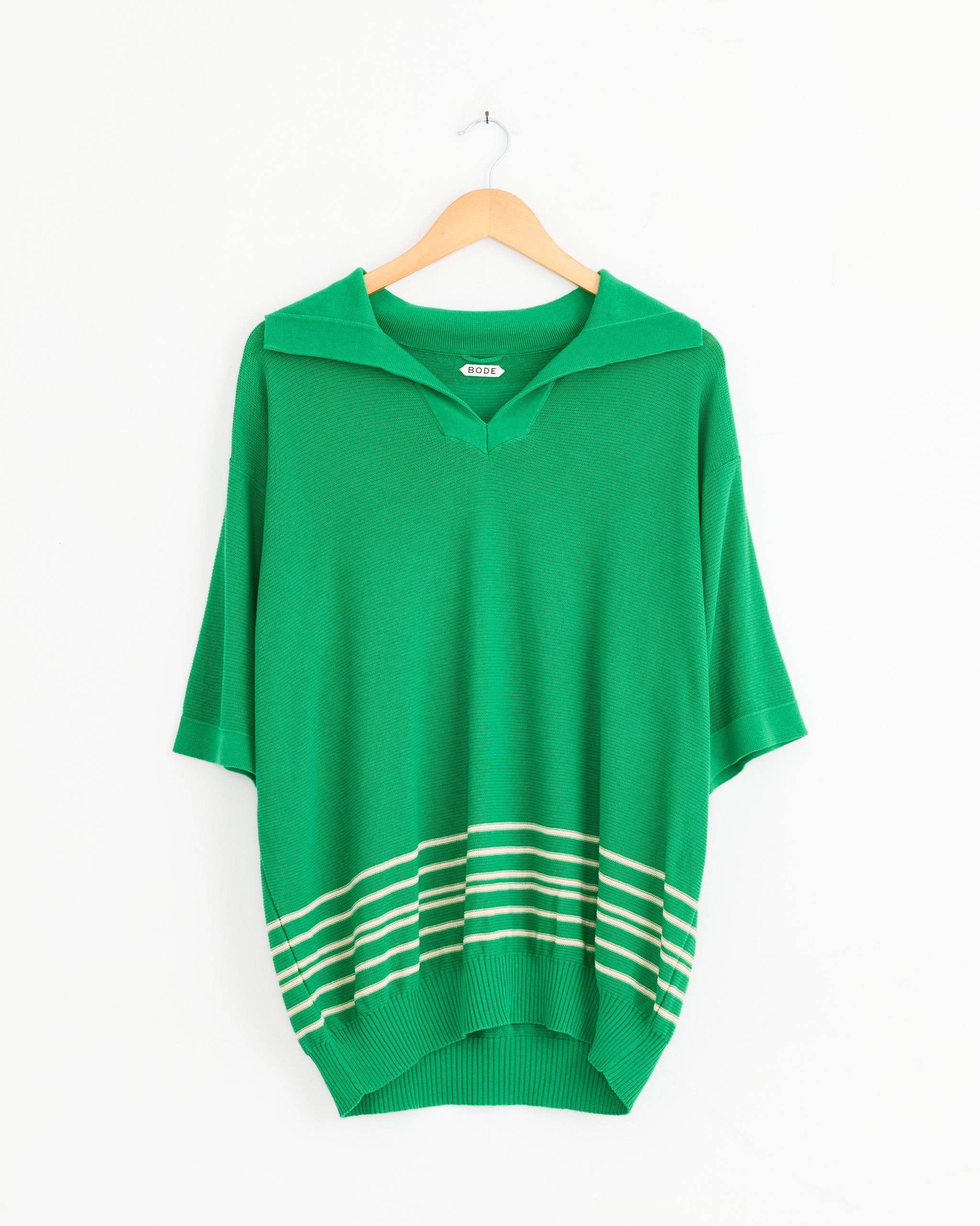 Bentgrass Boxy Polo in Green