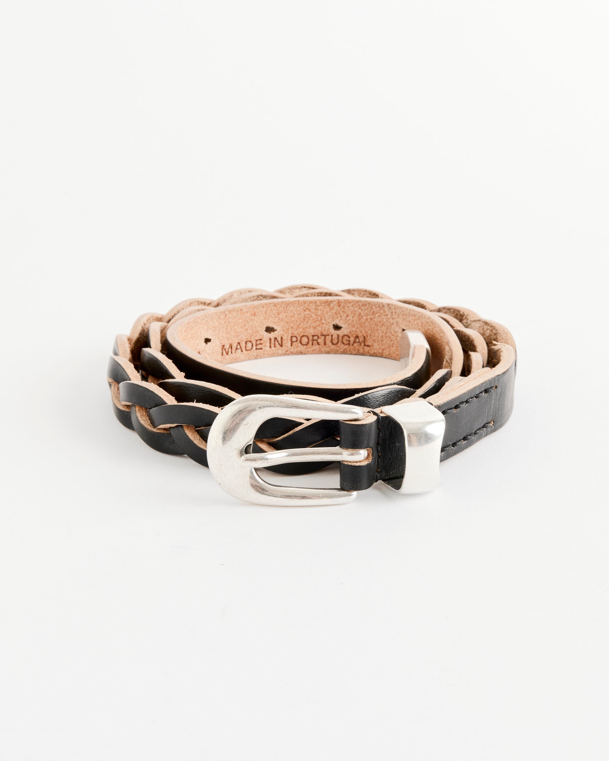2 CM Braided Belt in Black