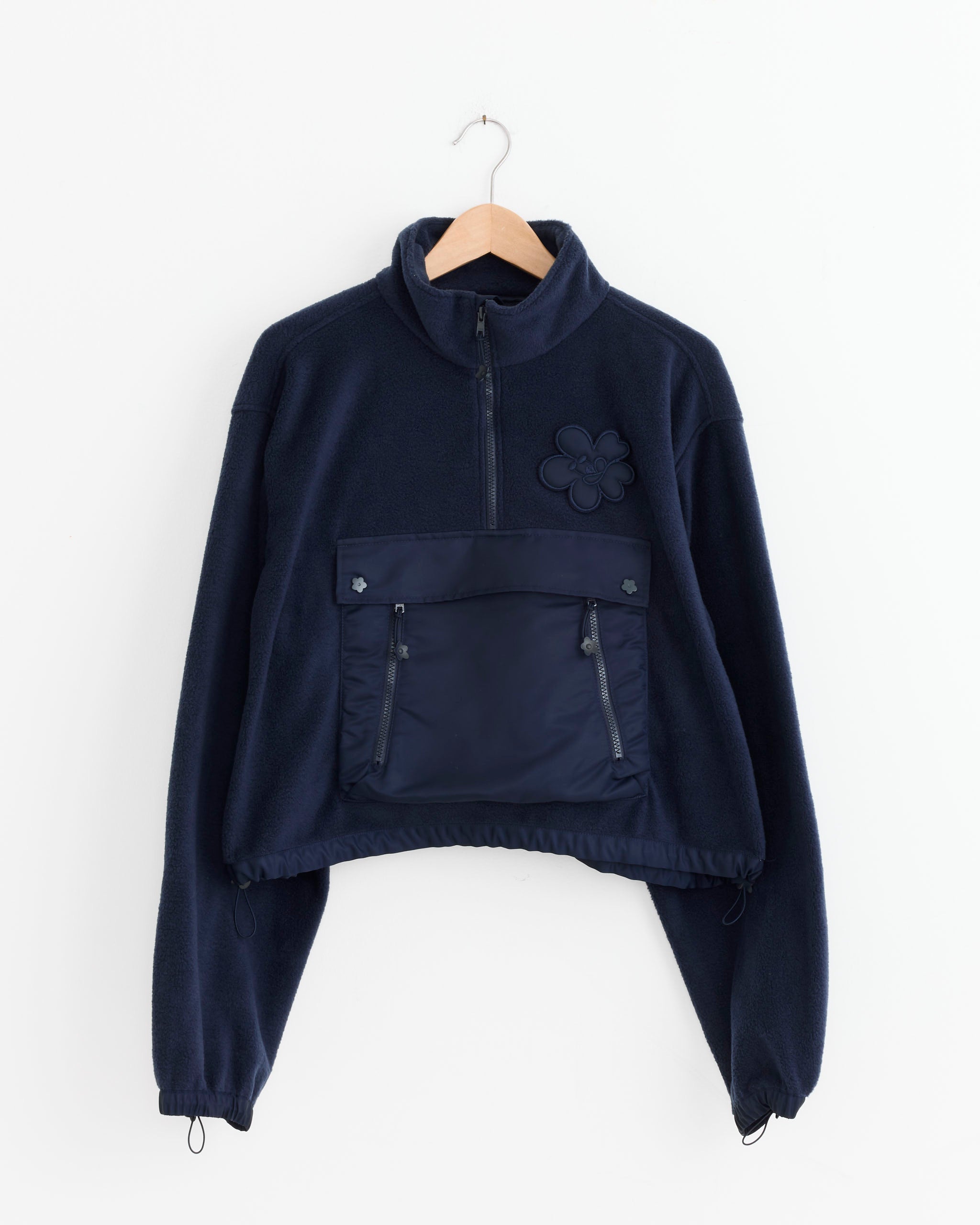 Bastian Fleece Top in Navy