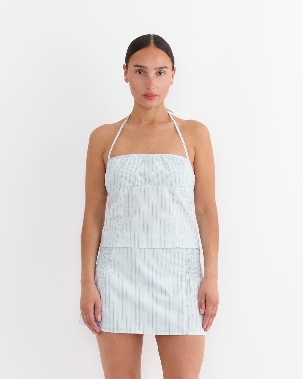 Strap Top in Mineral Stripe