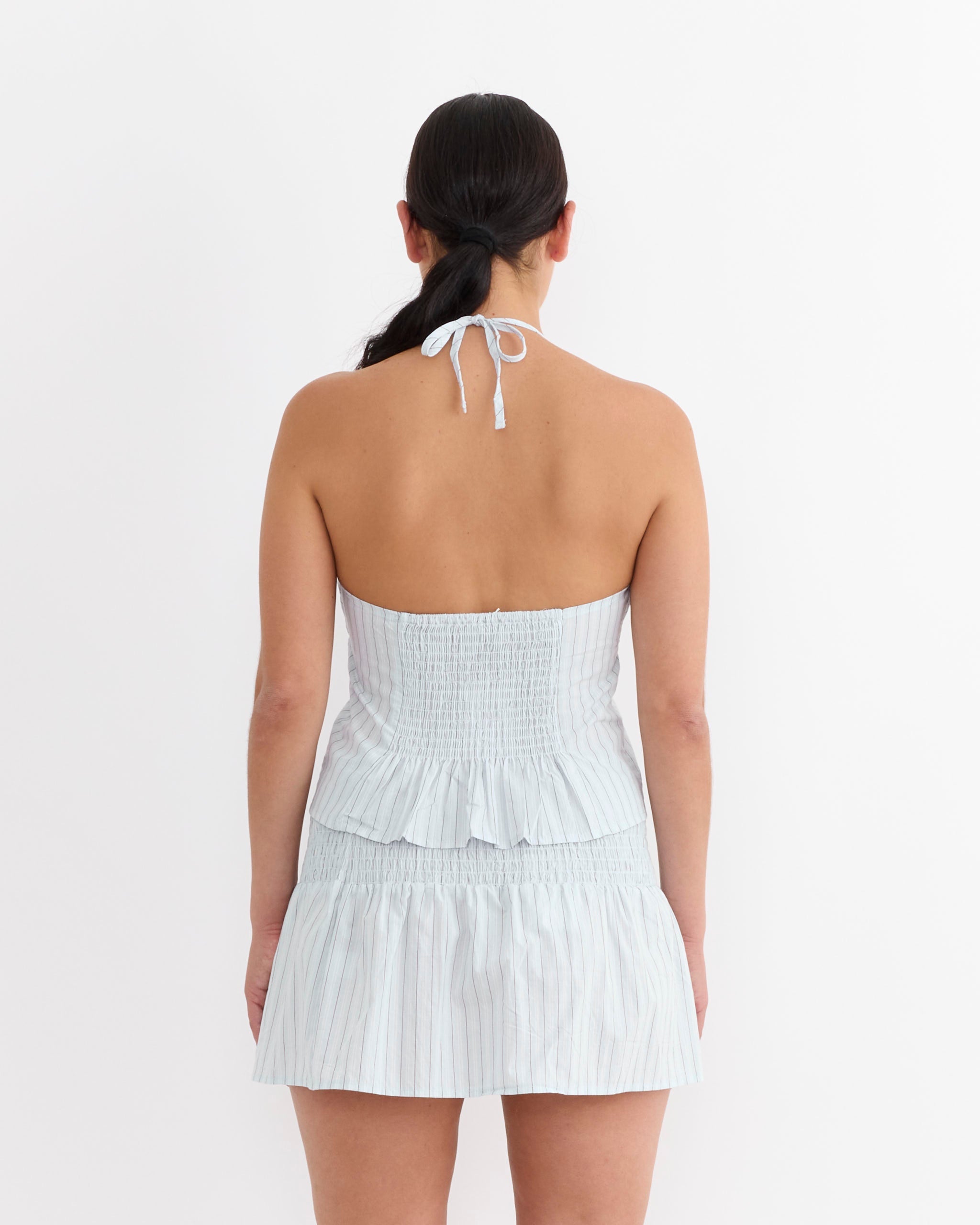 Strap Top in Mineral Stripe