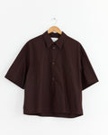 Short Sleeve Boxy Shirt in Cocoa