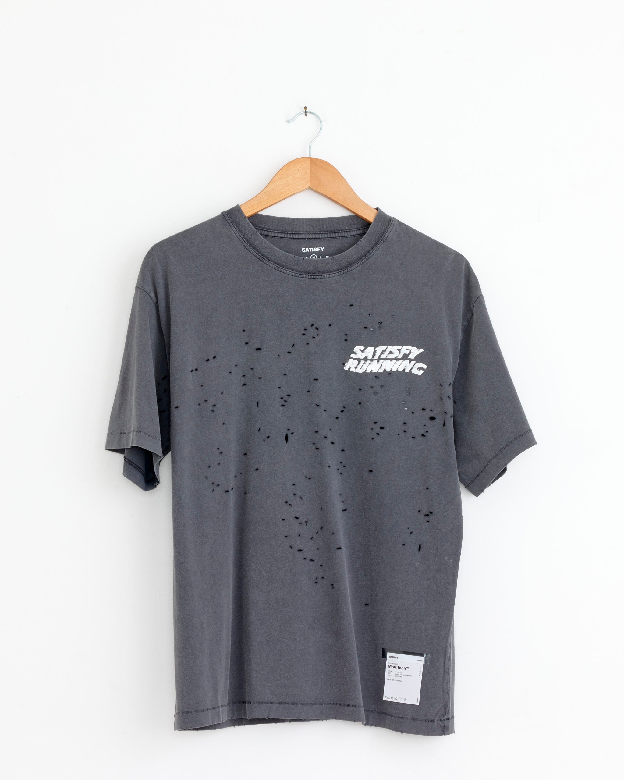 MothTech T-Shirt in Aged Black