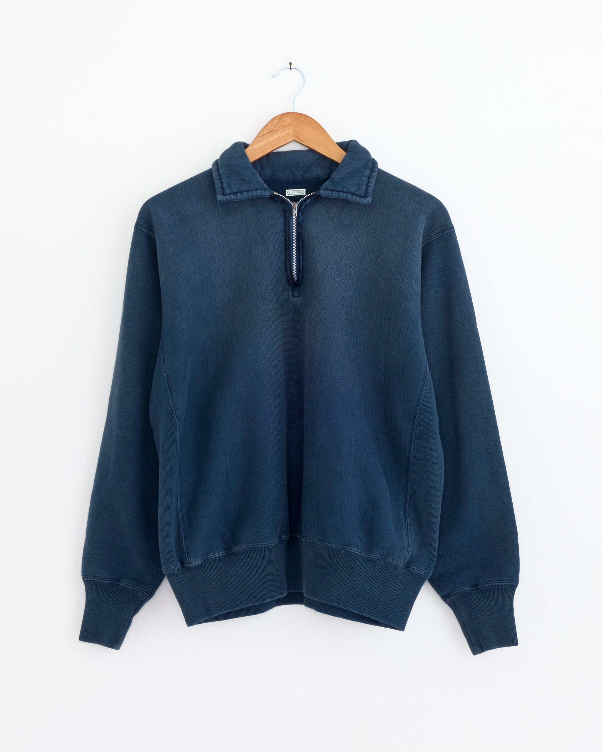 Vintage Half Zip Sweatshirt in Blue