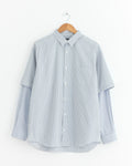 007 Shirt in White/Navy