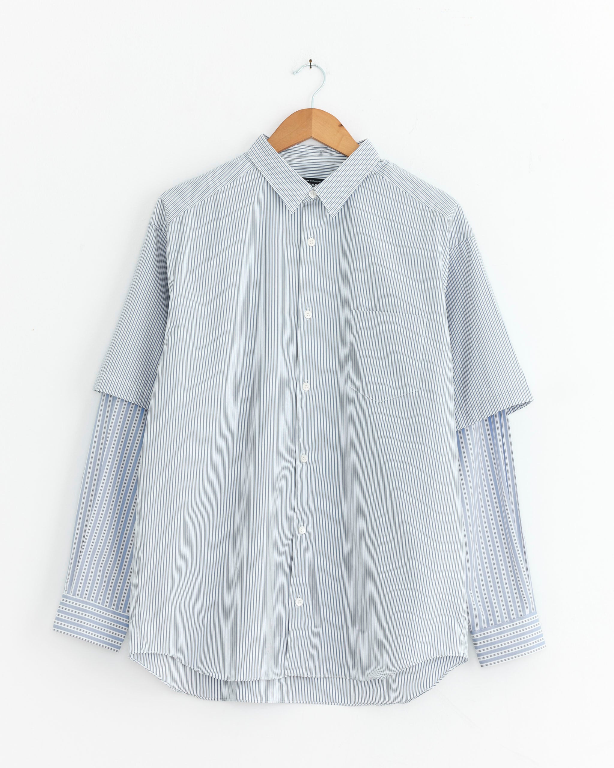 007 Shirt in White/Navy