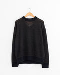 001 Sweater in Dark Navy/Brown