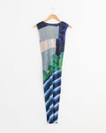 City Collage Dress in Grey/Navy