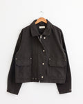 Courier Canvas Jacket in Washed Grey