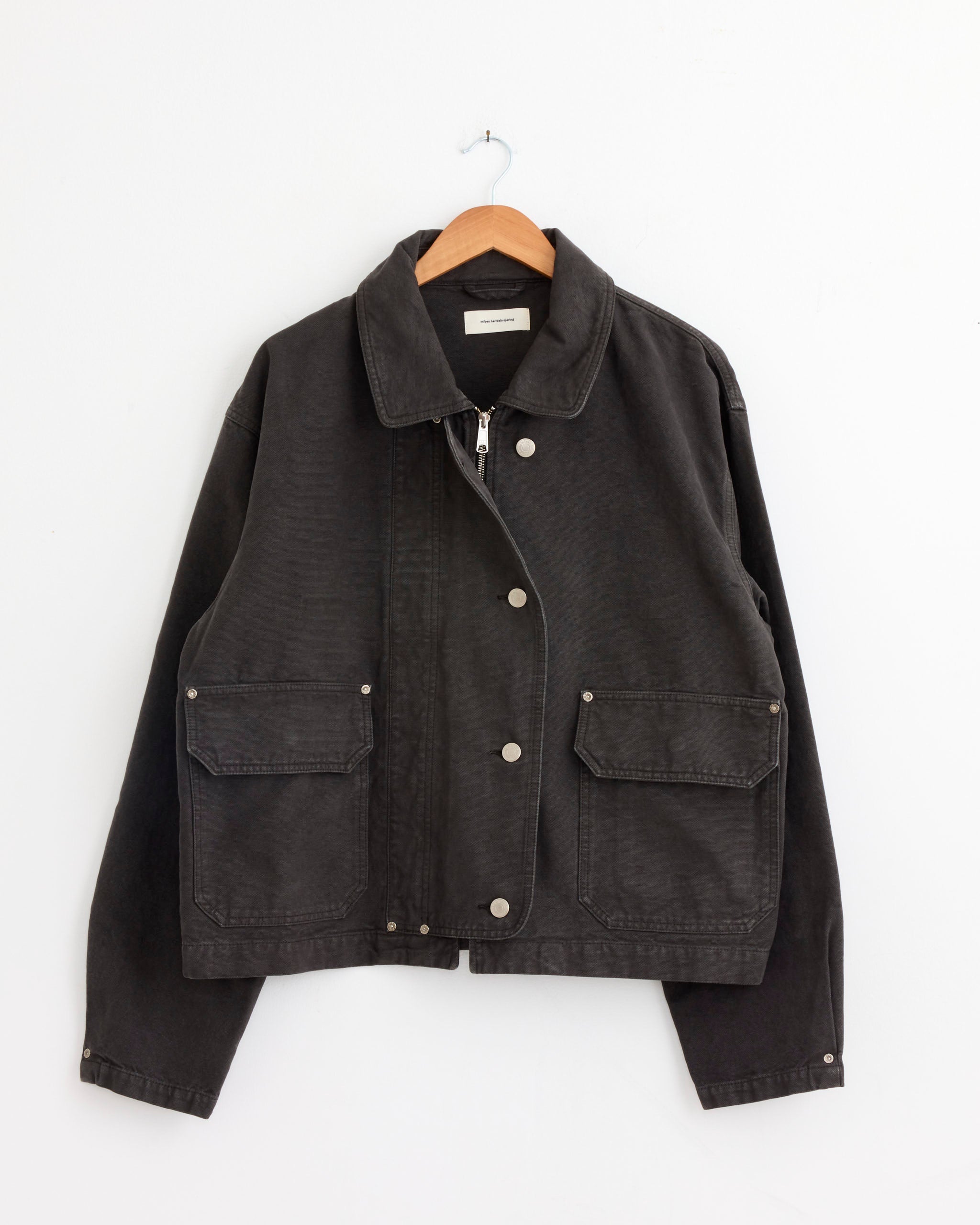 Courier Canvas Jacket in Washed Grey