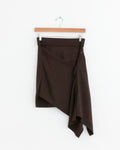 Buttoned Skirt in Dark Cacao
