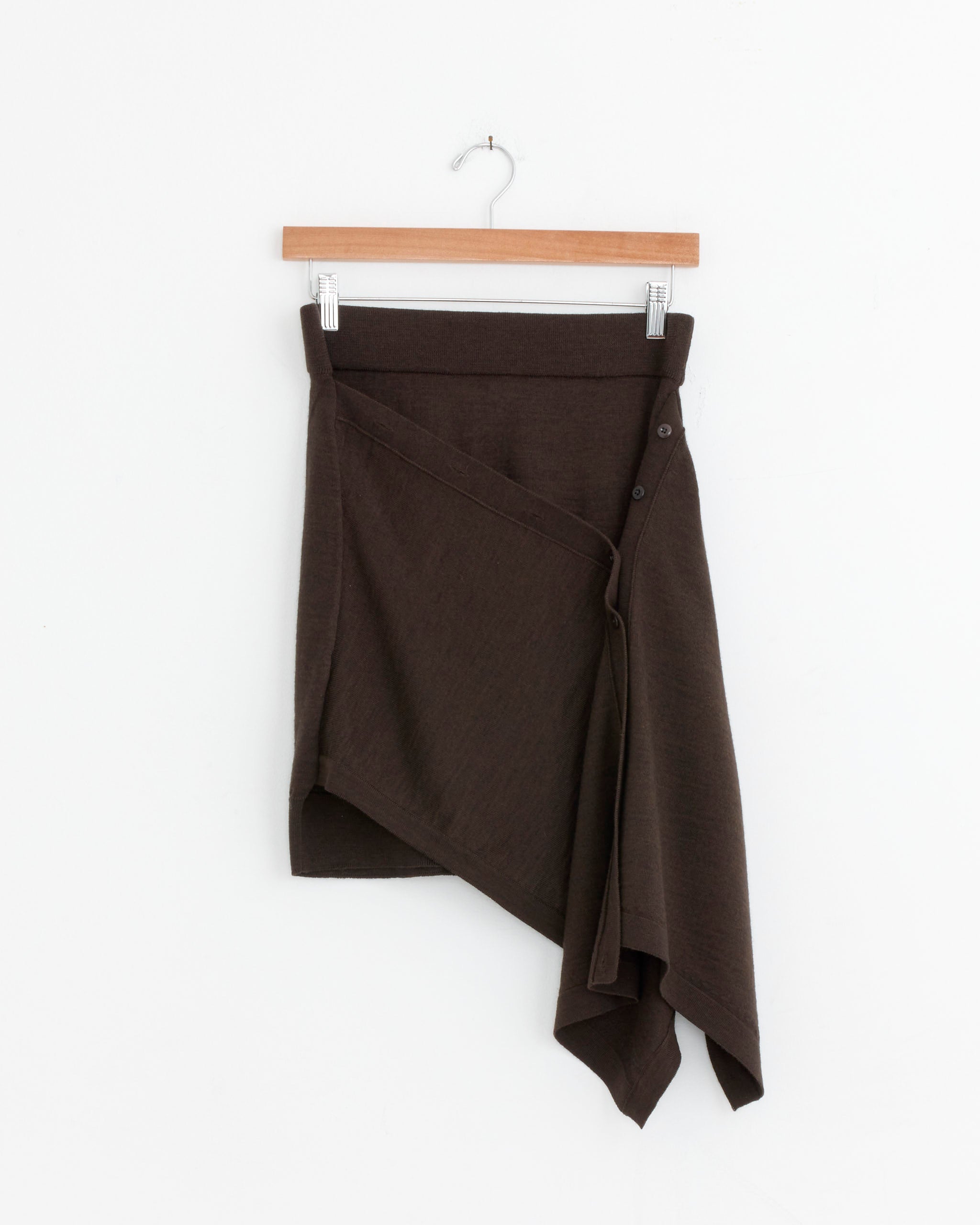 Buttoned Skirt in Dark Cacao