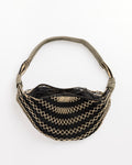 Croissant Filt Bag in Chevron Light Beige/Black - OS