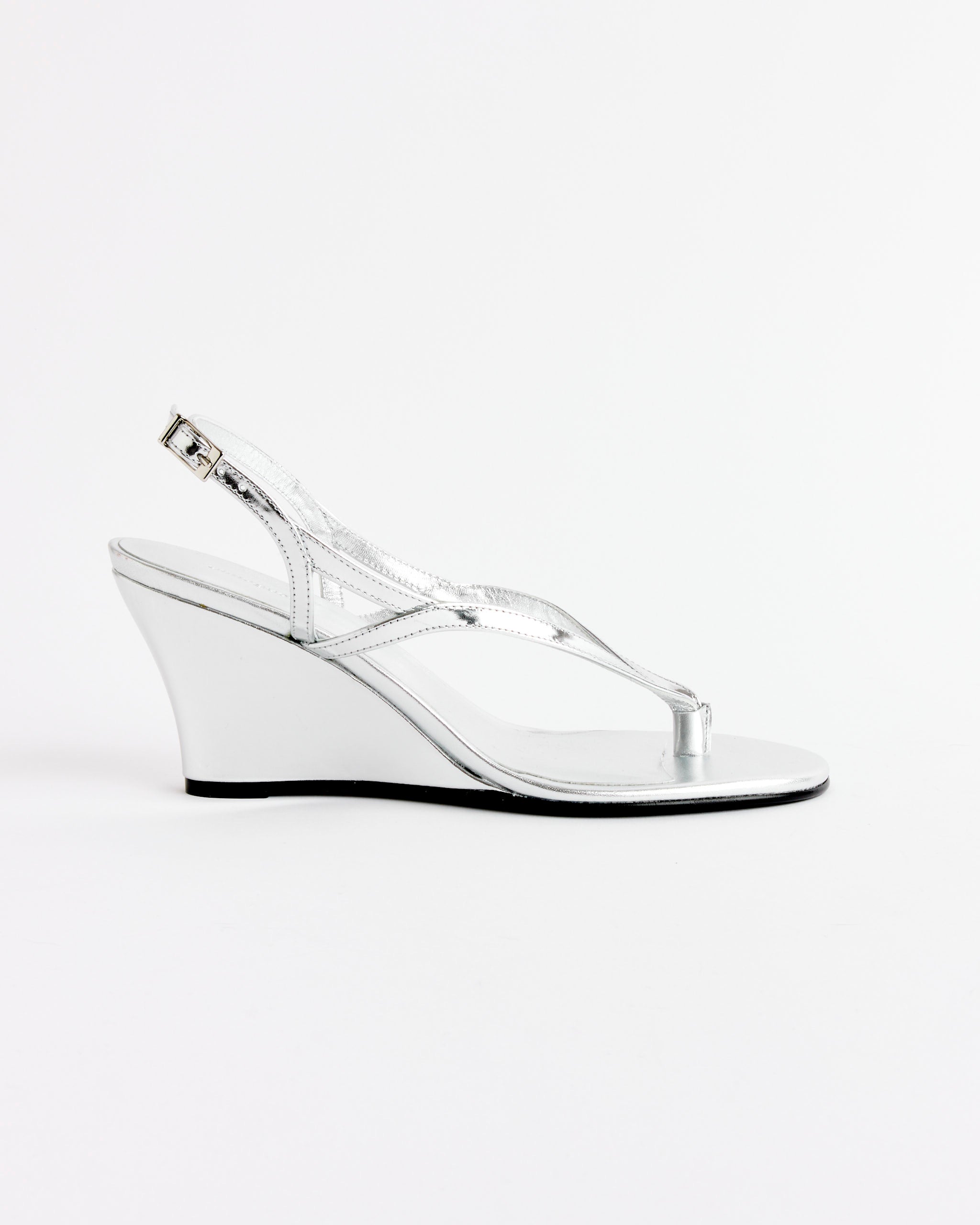Sandal Wedge in Silver
