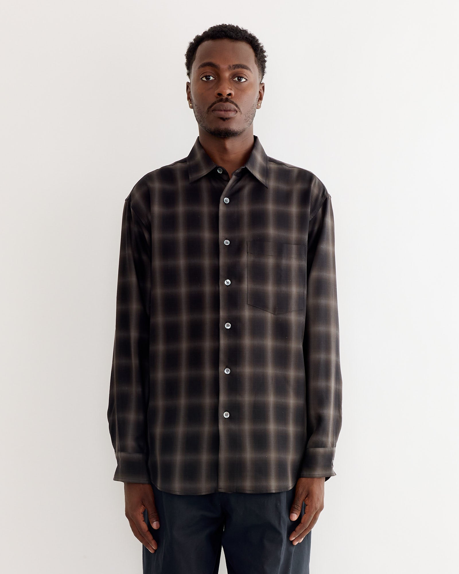 Routine Shirt in Tencel Ombre Cacao