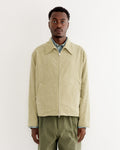 Zip Jacket in Perforated Suede Sand