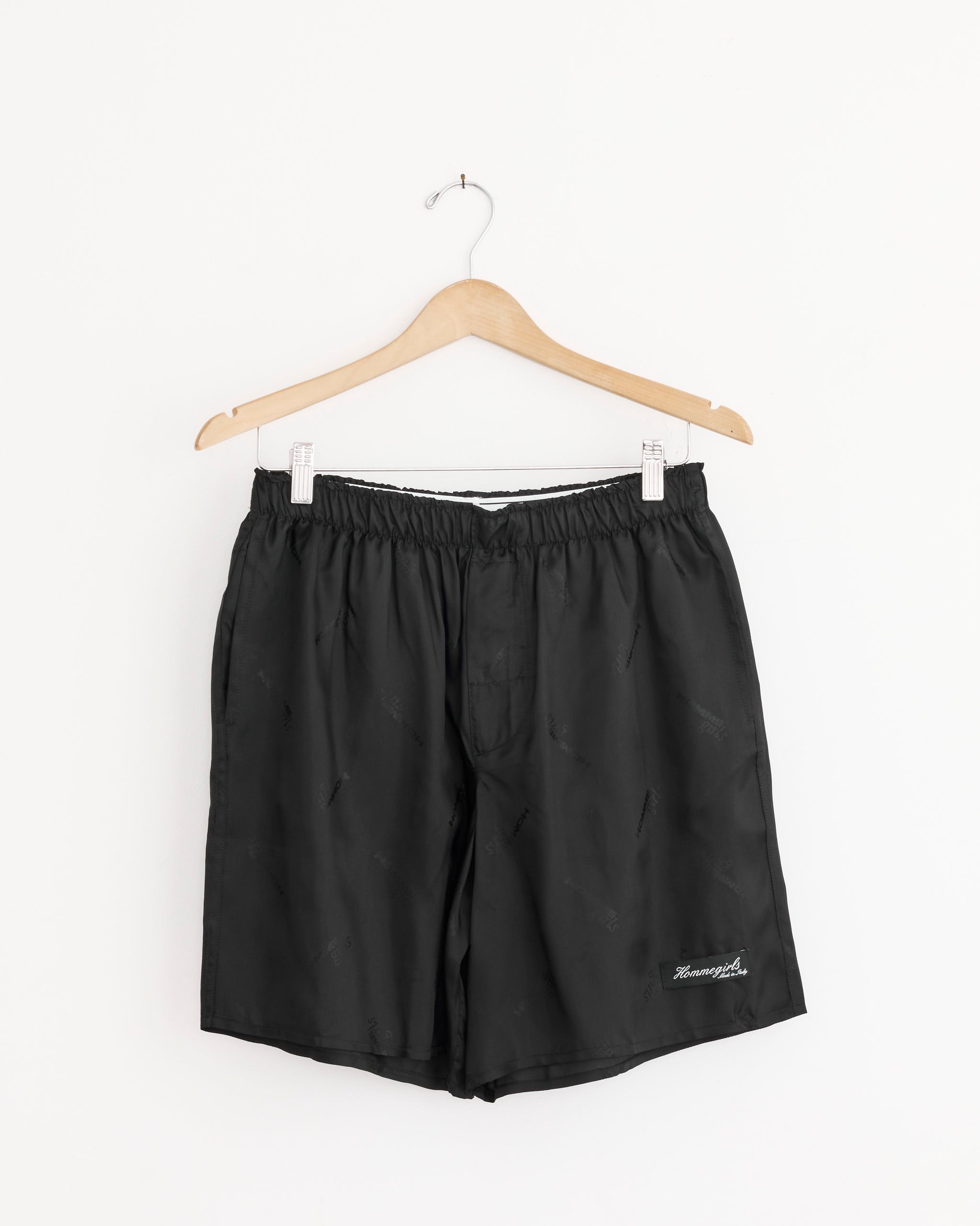 Long Boxer Short in Black Logo