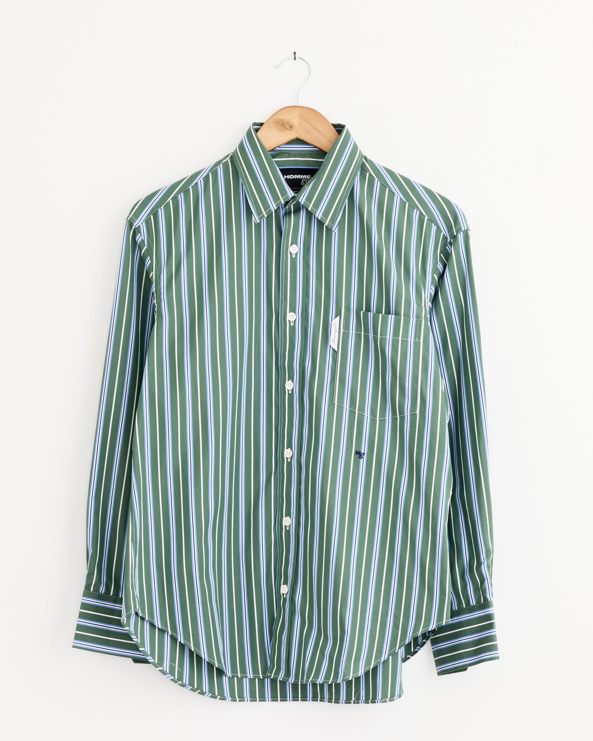 Oxford Shirt in Green Porto Stripe