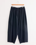 Circular Tropical Wool Pant in Black Stripe