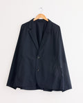 Veste Tropical Wool Two Button Jacket in Black Stripe