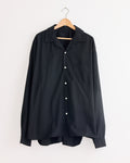 Re-Engineered Tropical Wool L/S Overshirt in Black