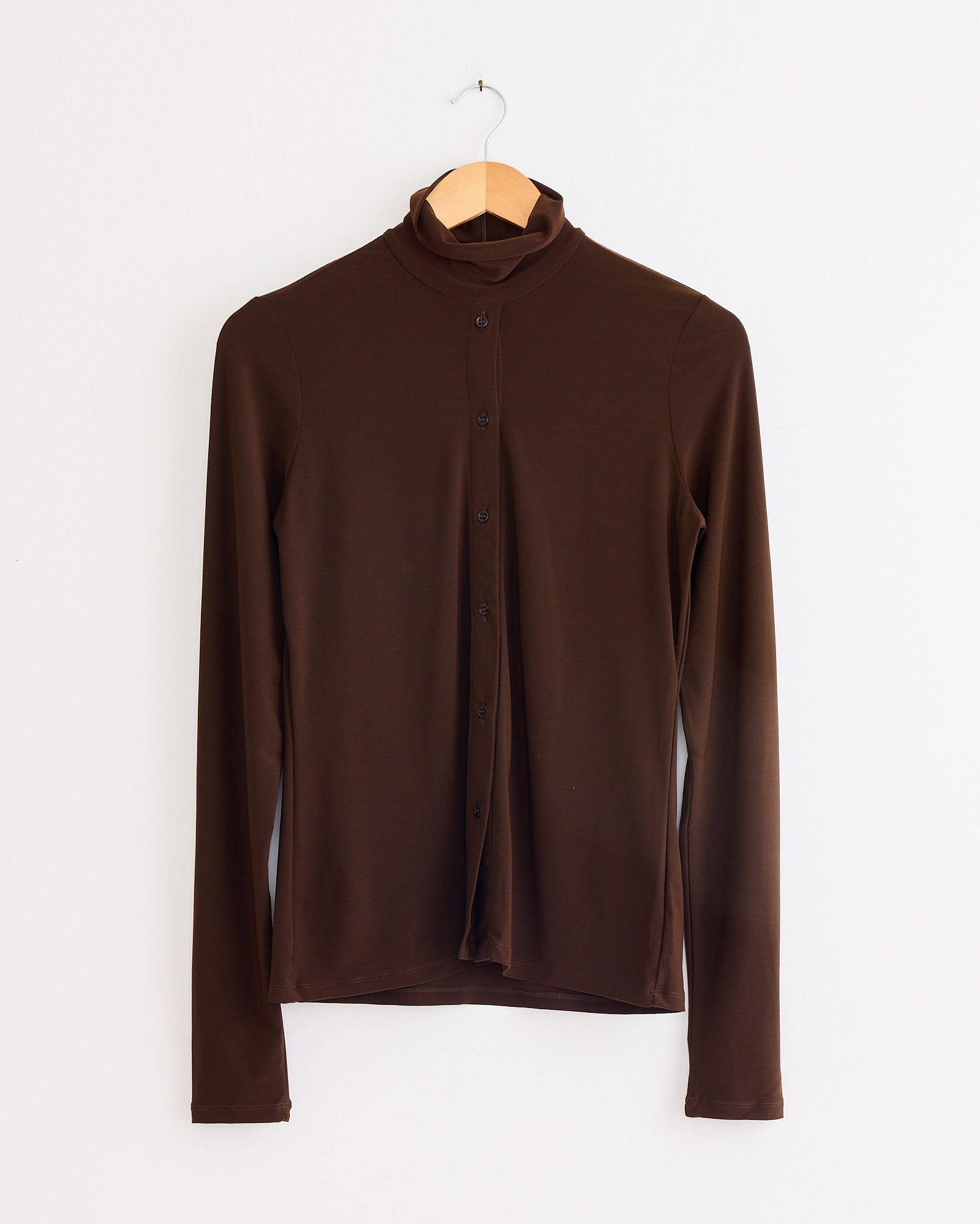 Button Down Rodin Blouse in Brown