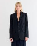 Tropical Wool Cut Out Sleeve Blazerin  Black