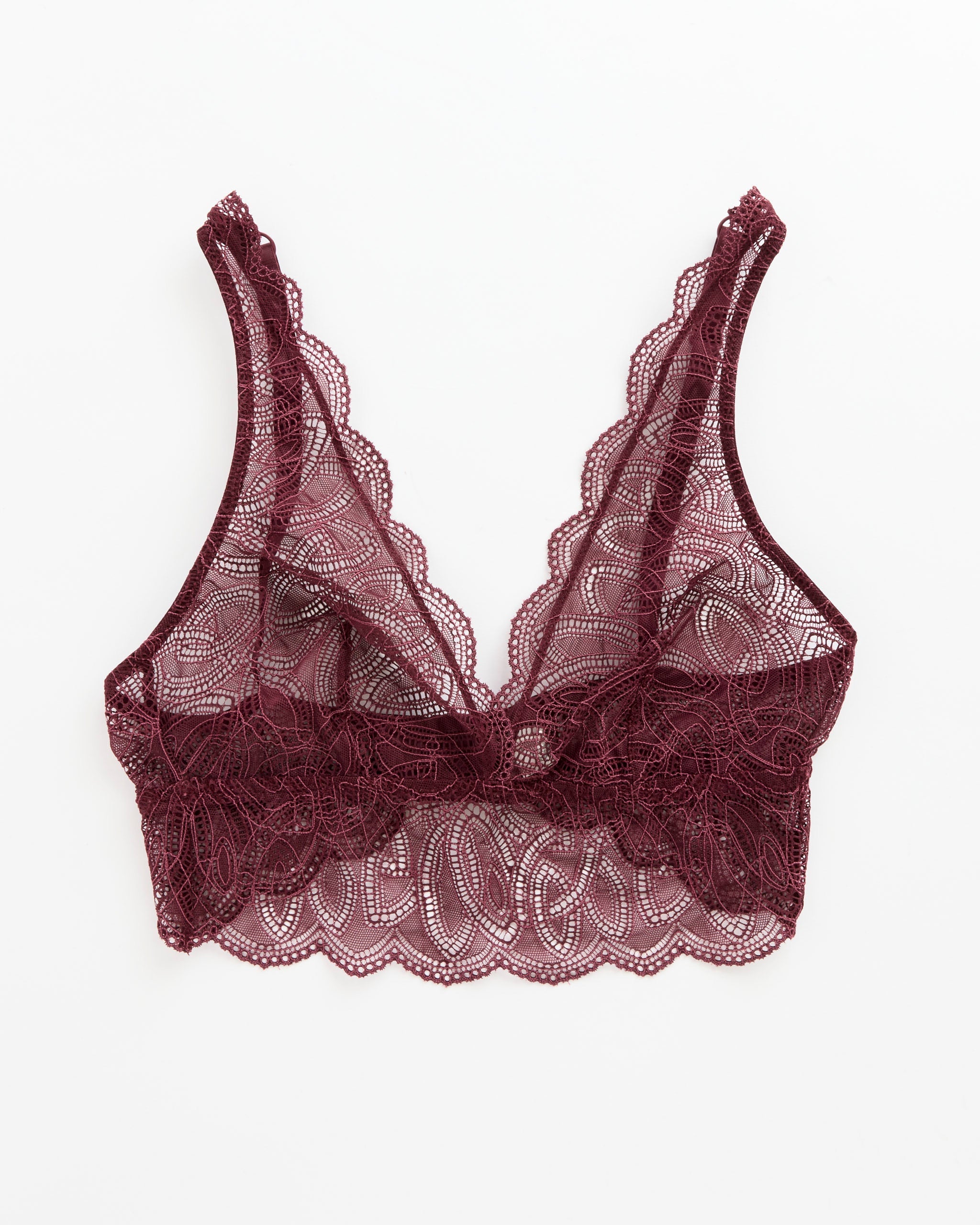 Dahlia Soft Plunge Bra in Cherry Lacquer