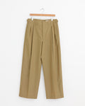Pleated Tailored Pant in Hay Green