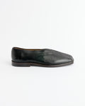Flat Piped Slipper in Black/Dark Chocolate