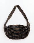 Croissant Filt Bag in Chevron Marron Glace/Black