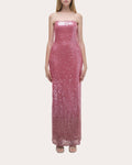 Leilani Sequin Strapless Column Gown