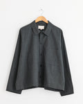 Work Blouse in Charcoal Grey