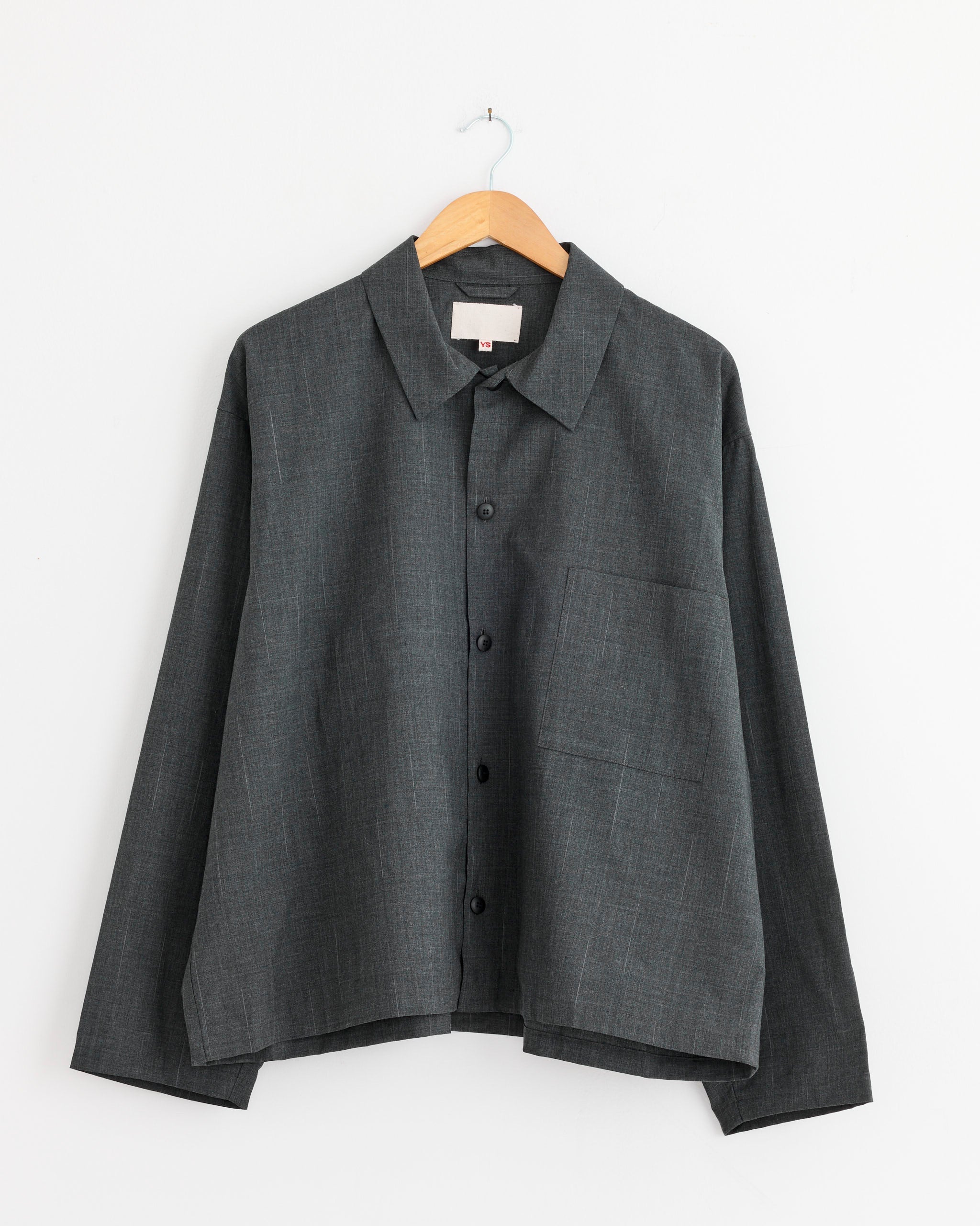 Work Blouse in Charcoal Grey