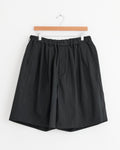 Double Pleated Wide Easy Short in Black