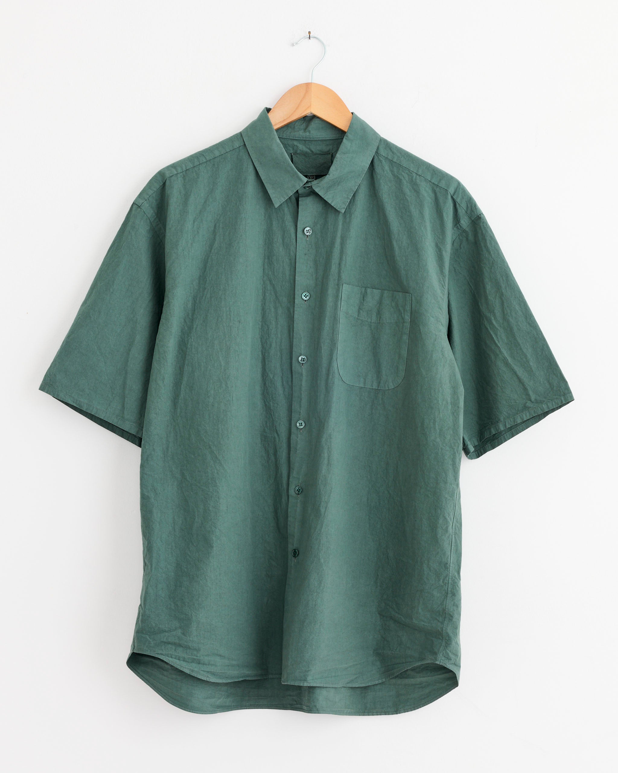 Regular Collar S/S Shirt in Green