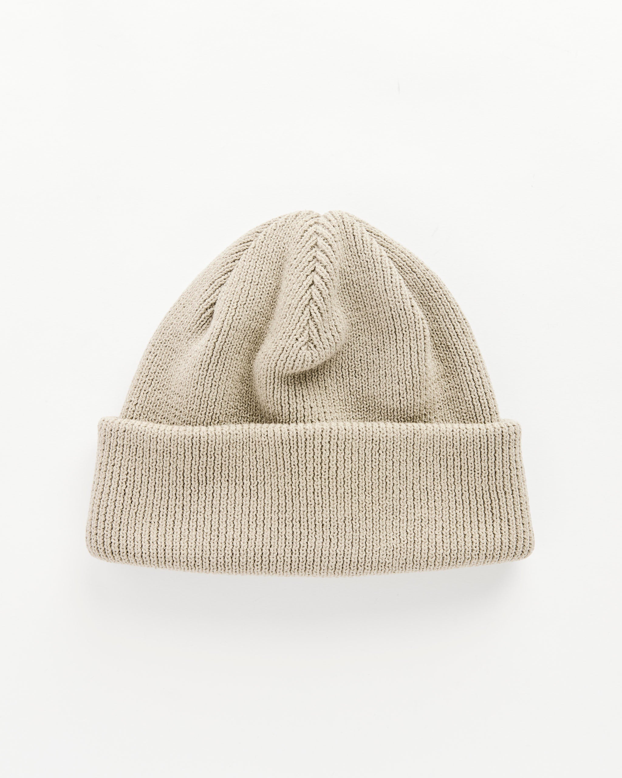 Knit Big Watch Cap in Beige