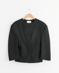 Curved Silhouette Jacket in Black