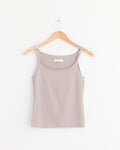Sleeveless Knit Top in Grey Beige